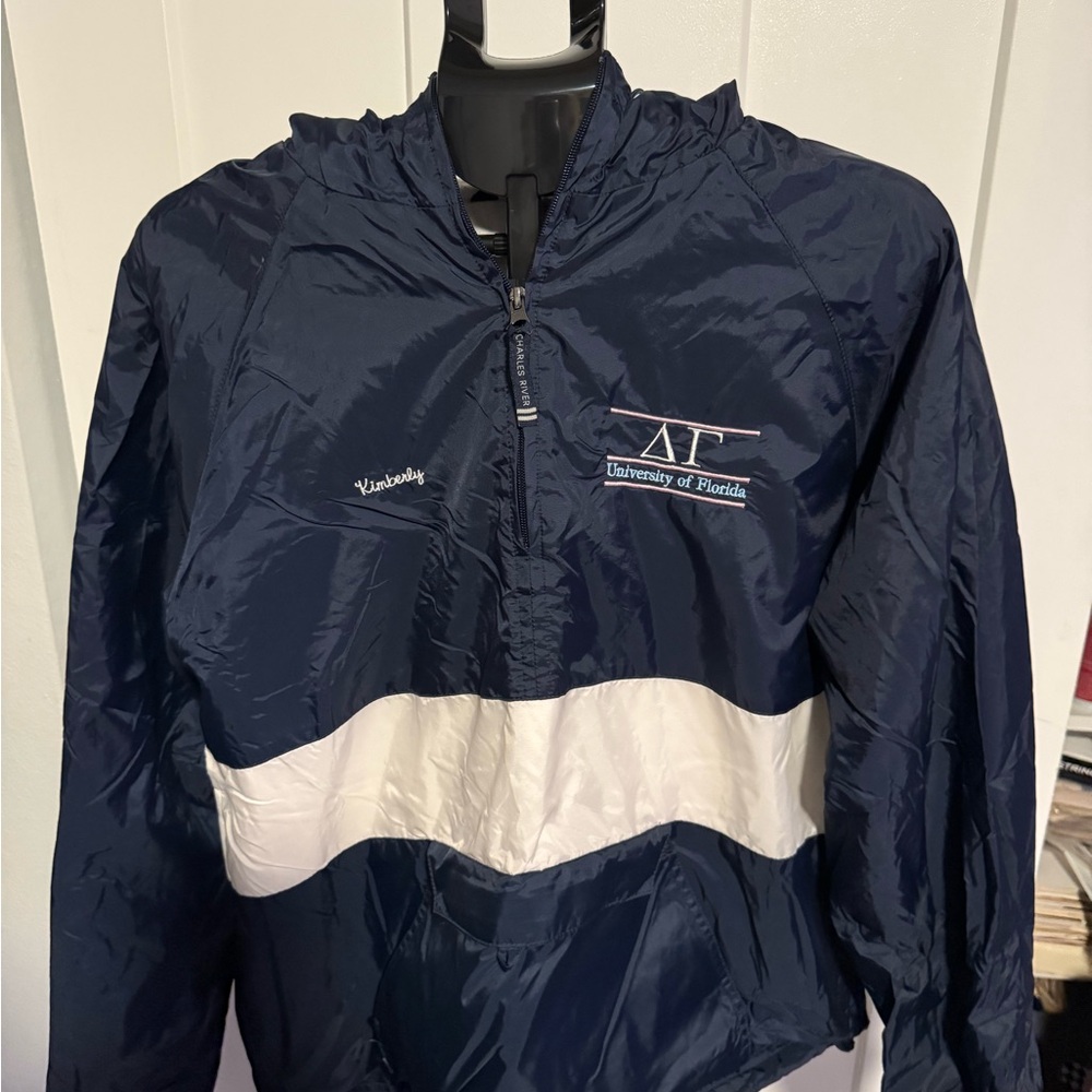Charles River Apparel Navy and White Jacket